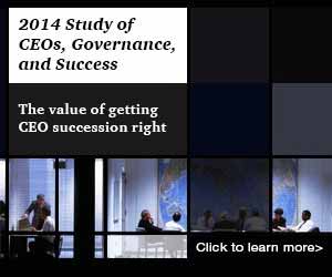 THE 2014 STUDY OF CEOS, GOVERNANCE, AND SUCCESS This is the 15th year that Strategy& has examined CEO successions and success among the world’s top 2,500 public companies. This year we’ve assessed how much progress companies have made toward better CEO succession planning and how much value some companies are leaving on the table with poor planning.