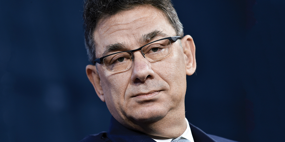 Photograph of Albert Bourla, CEO of Pfizer. 