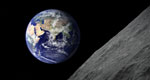 An image of the earth as seen from the moon.