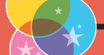 An illustration of three overlapping circle-shaped sign posts with stars on them against a red background. Each post is held by a person.