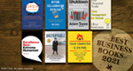 A collage of the covers of the seven best business books of 2021, curated by writers at strategy+business.