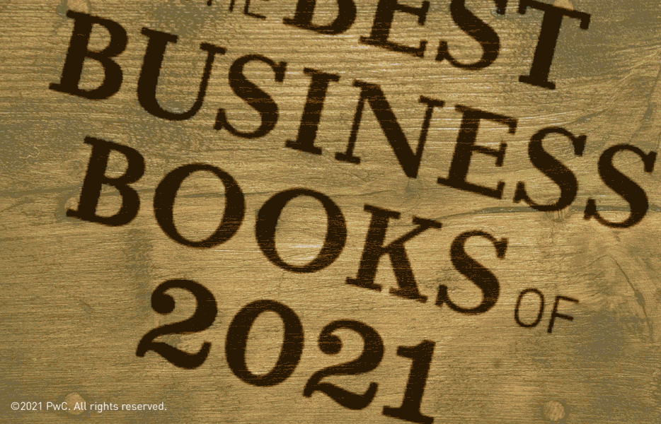 A collage of the covers of the seven best business books of 2021, curated by writers at strategy+business.