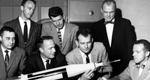 A photograph of the seven Mercury astronauts, taken in 1959.