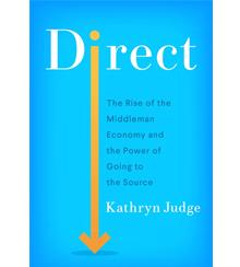 On the cover of “Direct,” the letter i becomes a long downward arrow On the cover of “Direct,” the letter i becomes a long downward arrow