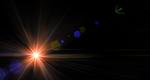 A photograph of a bright star in the blackness of space