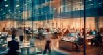 A busy modern office