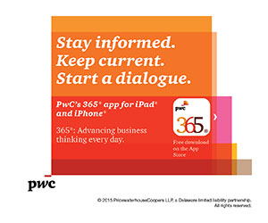 PWC’S 365® APP FOR IPAD® AND IPHONE®. Stay informed. Keep current. Start a dialogue.