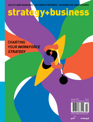 The cover of the latest issue of strategy+business magazine The cover of the latest issue of strategy+business magazine