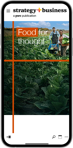 Screenshot of latest strategy+business digital issue