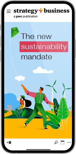 Screenshot of latest strategy+business digital issue
