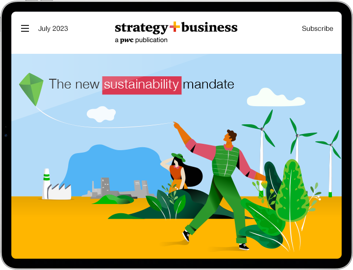 Cover of the current digital issue of strategy+business