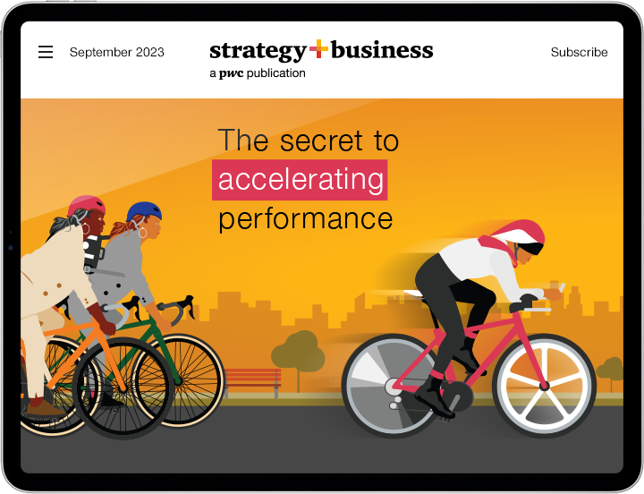 Cover of the current digital issue of strategy+business
