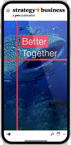 Screenshot of latest strategy+business digital issue