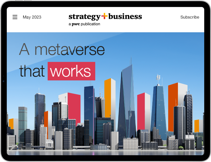 Cover of the current digital issue of strategy+business