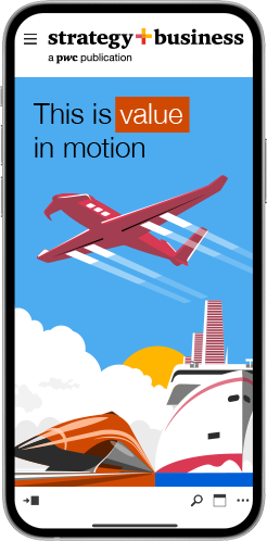 Screenshot of latest strategy+business digital issue